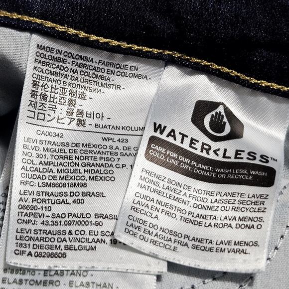 Levis Jeans Classic Bootcut Size 10 (31x31) Blue Denim Mid Rise Stretch - Picture 6 of 9